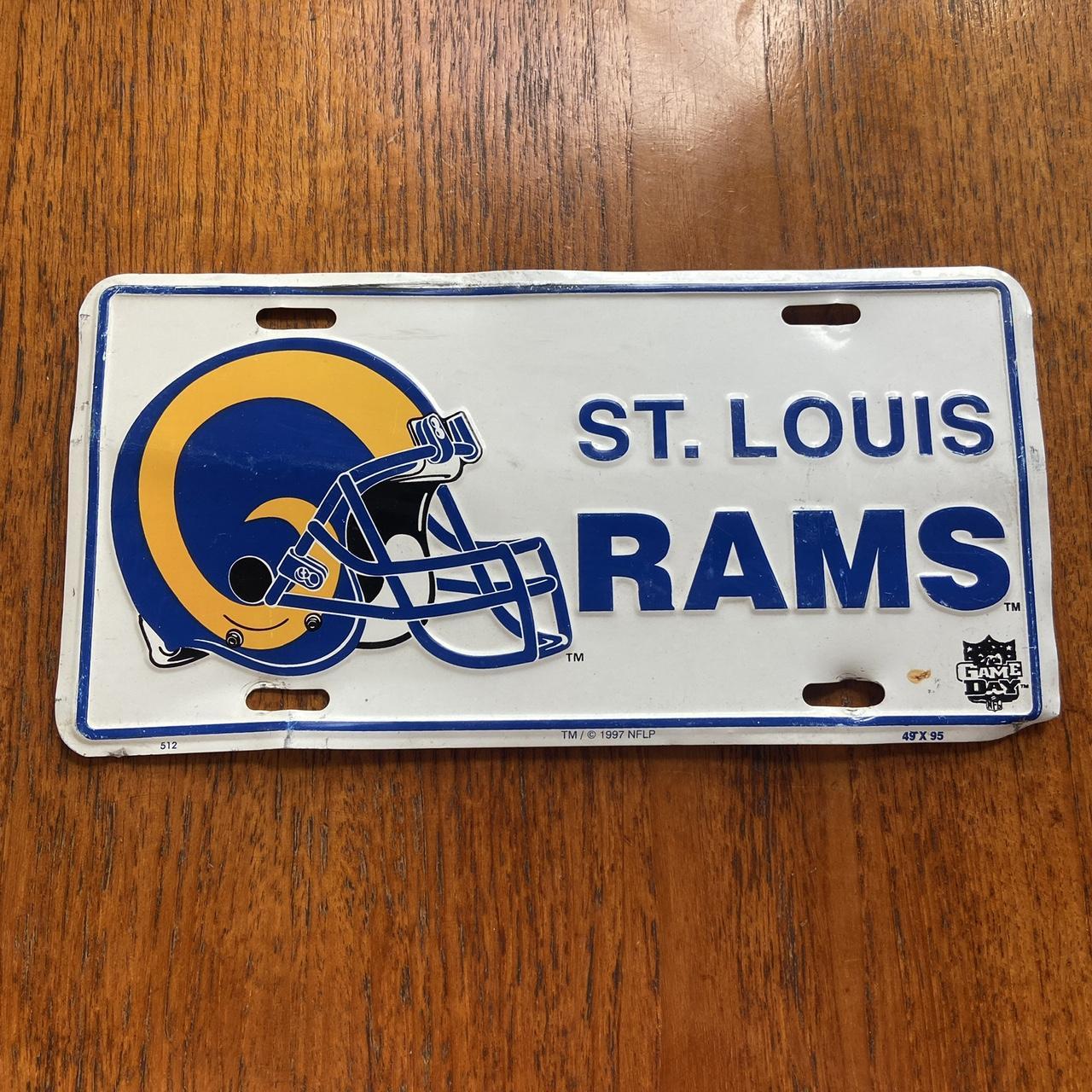 Vintage 90s USA St Louis Rams NFL American license plate