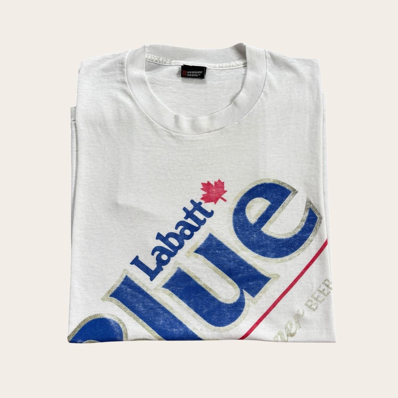 Vintage 90s Labatt Blue beer pilsner Canada promotional t-shirt