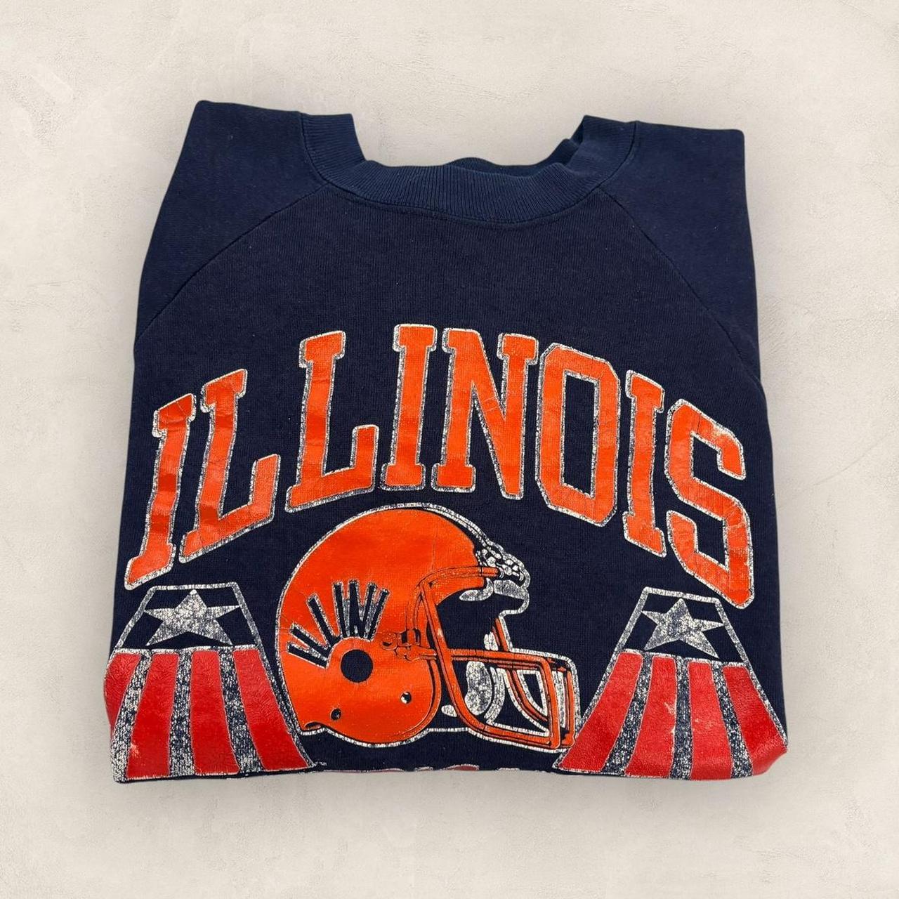 Vintage 80s USA University of Illinois All American Bowl American Football graphic sweatshirt