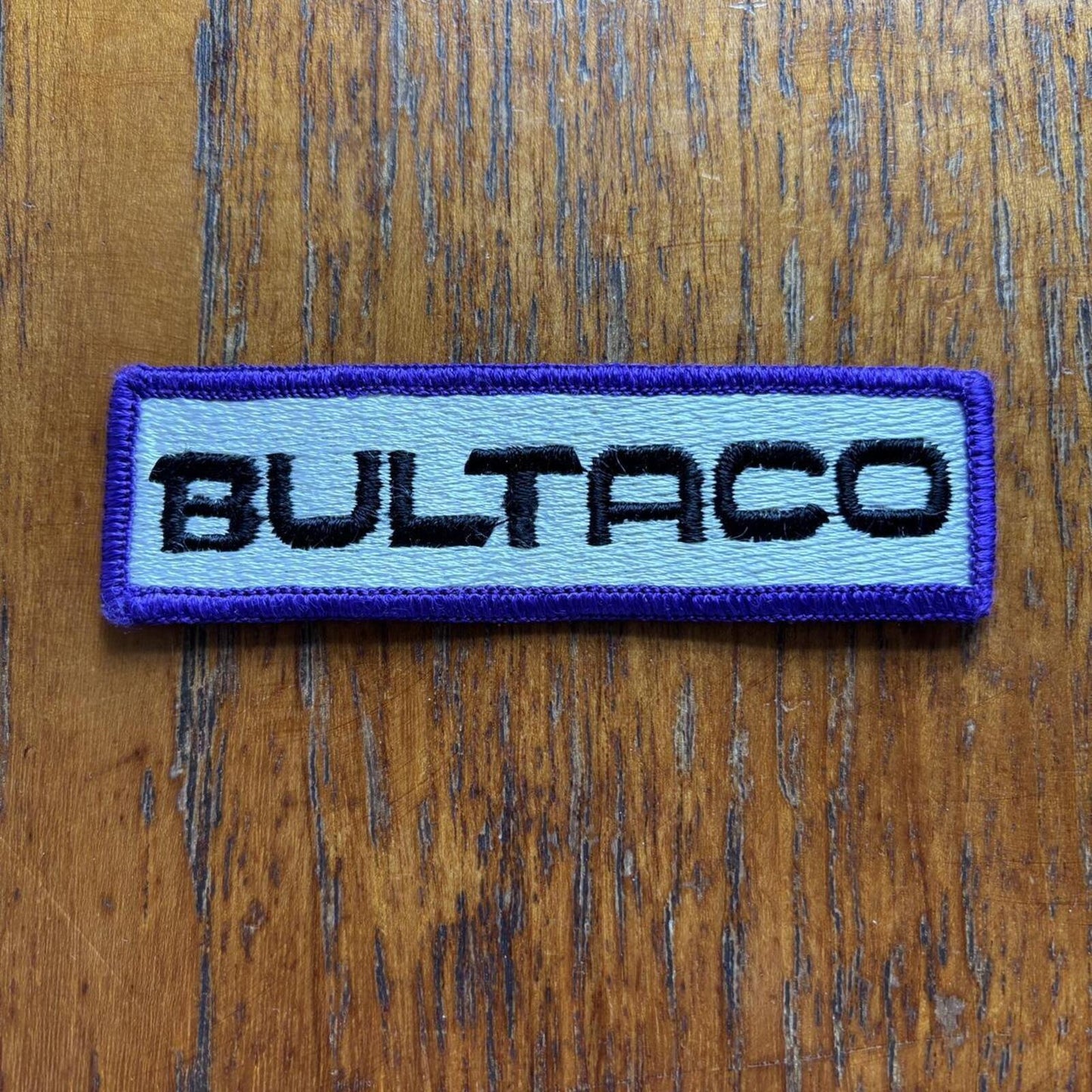 Vintage 80s USA Bultaco motorcycles motorbike automobile embroidered patch