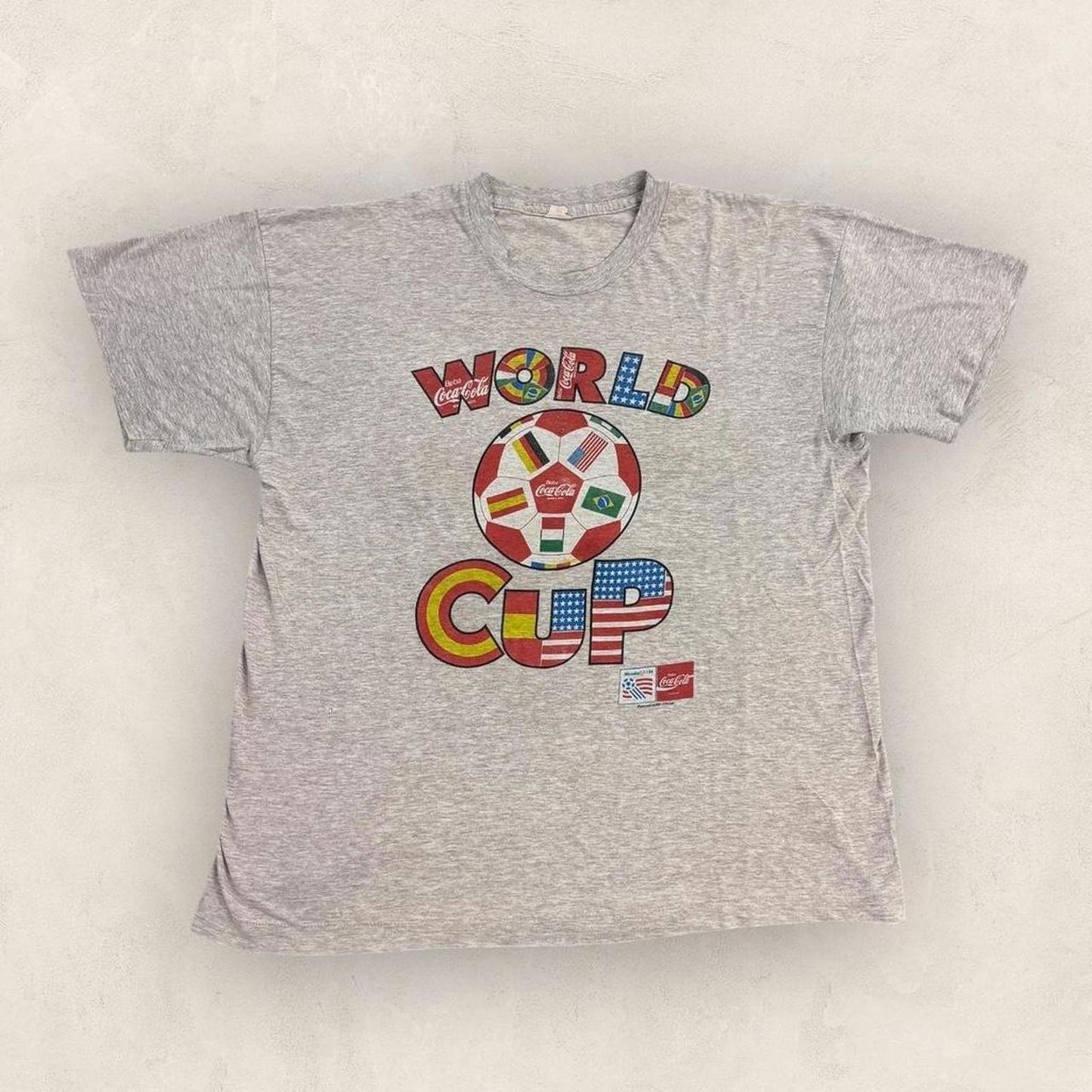 Vintage 90s USA World Cup 94 football tournament Coca Cola promotional t-shirt