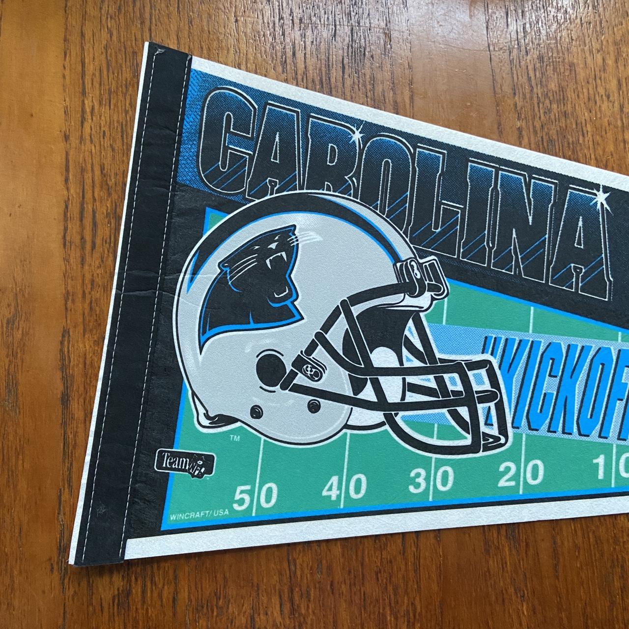 Vintage 90s USA Carolina Panthers NFL American Football felt pennant