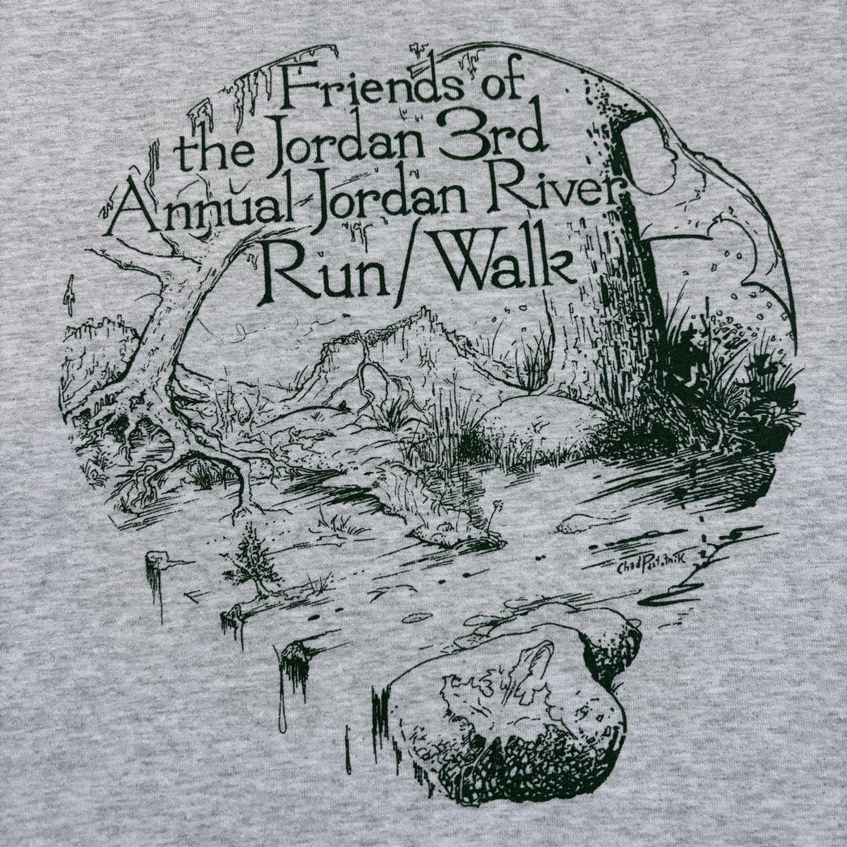 Vintage 90s USA annual Jordan river run walk Michigan running t-shirt