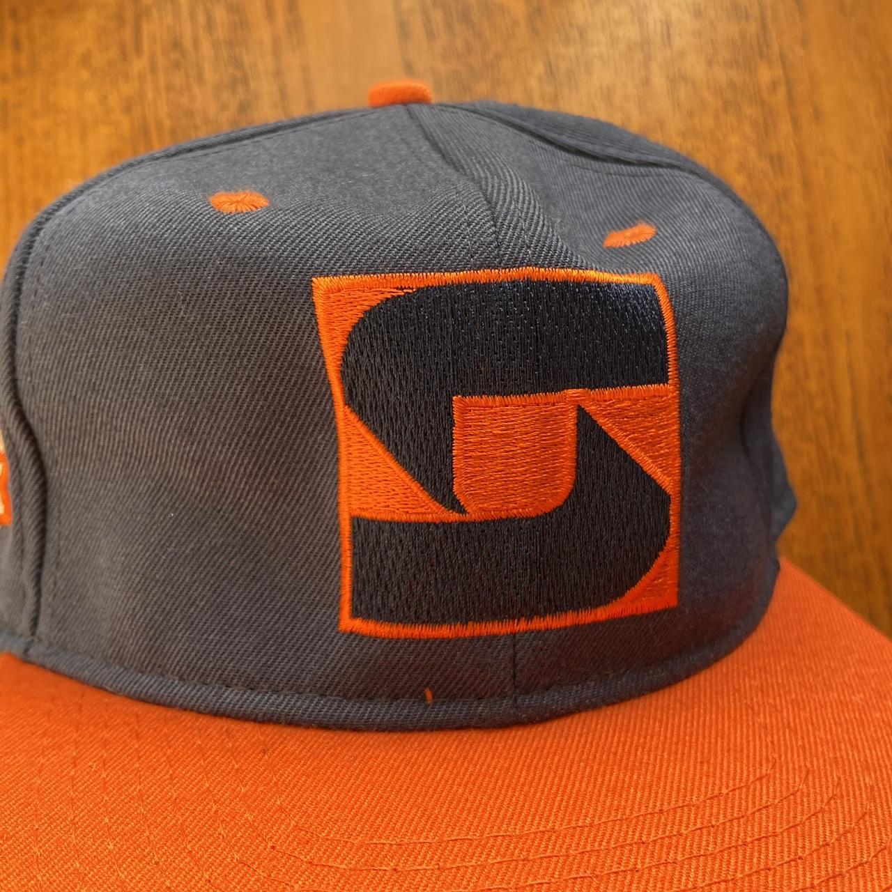 Vintage 90s USA Syracuse Orangemen university varsity dead stock graphic cap