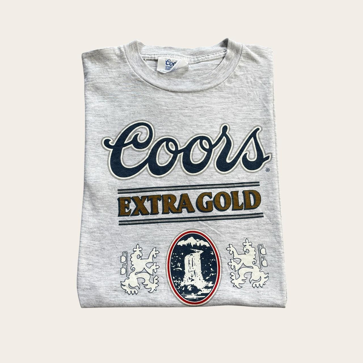 Vintage 90s USA Coors extra gold beer t-shirt