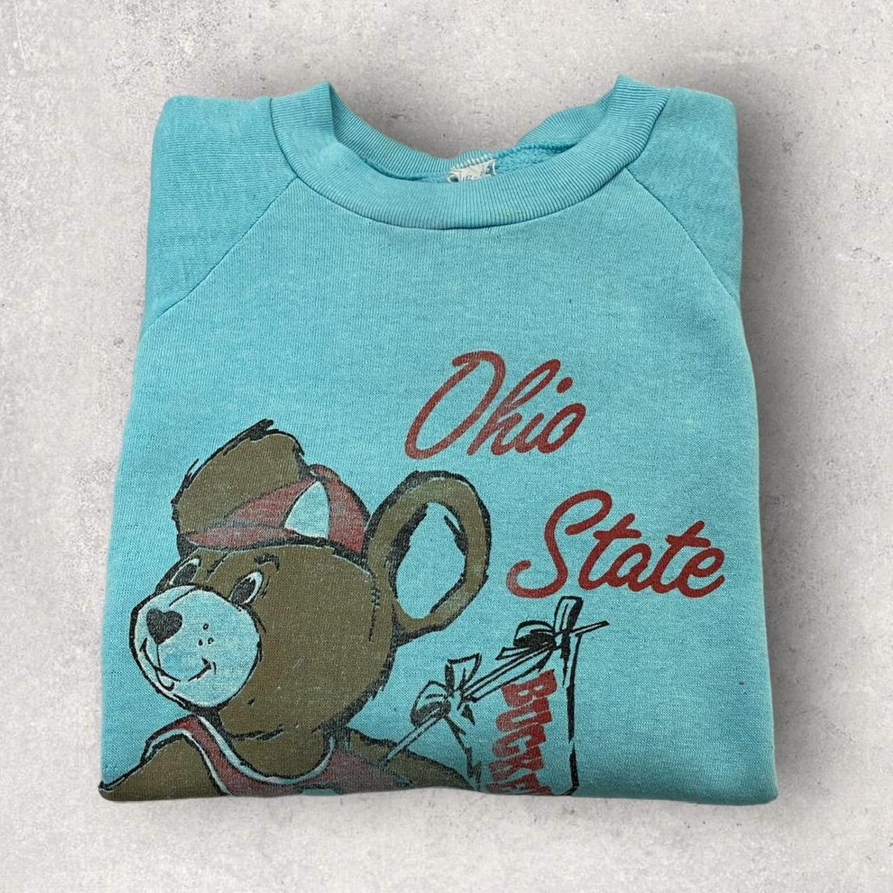 Vintage 90s USA Ohio State Buckeyes mascot university varsity promotional sweatshirt