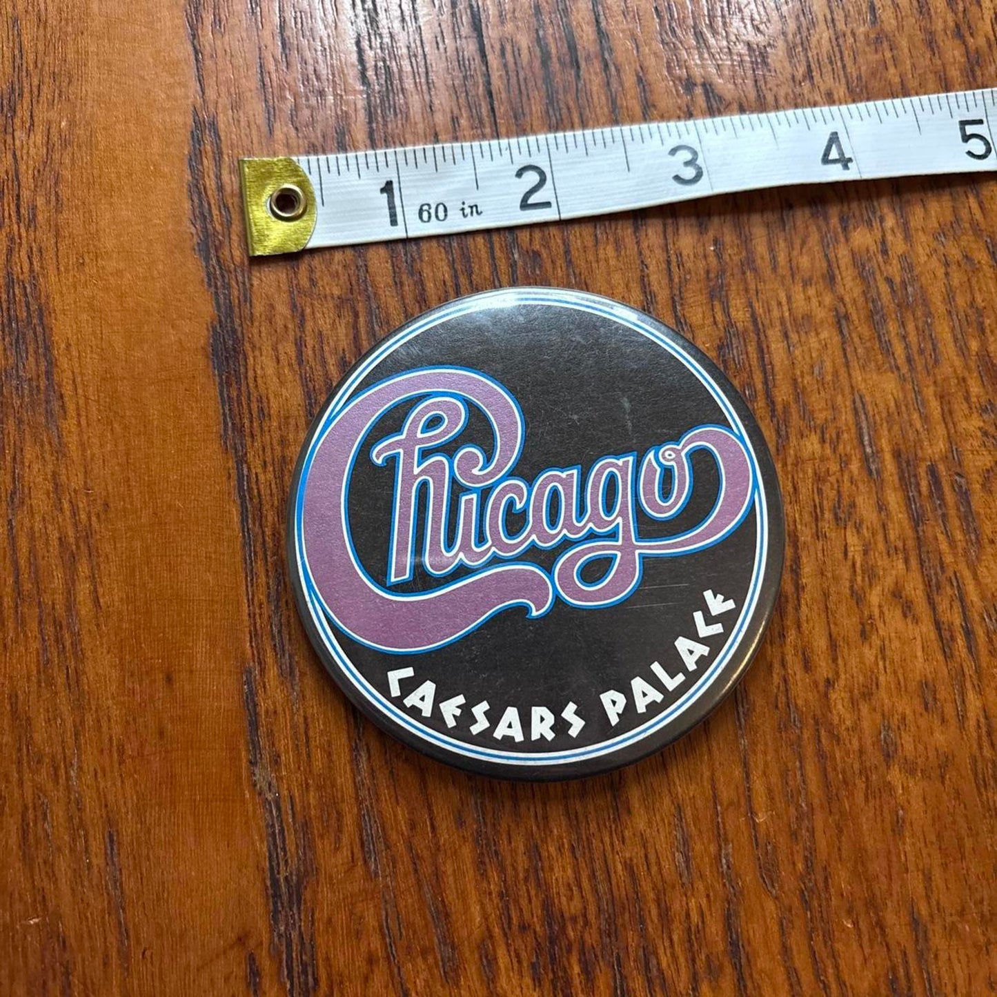 Vintage 90s USA Chicago Broadway theatre show Caesars Palace Las Vegas pin badge