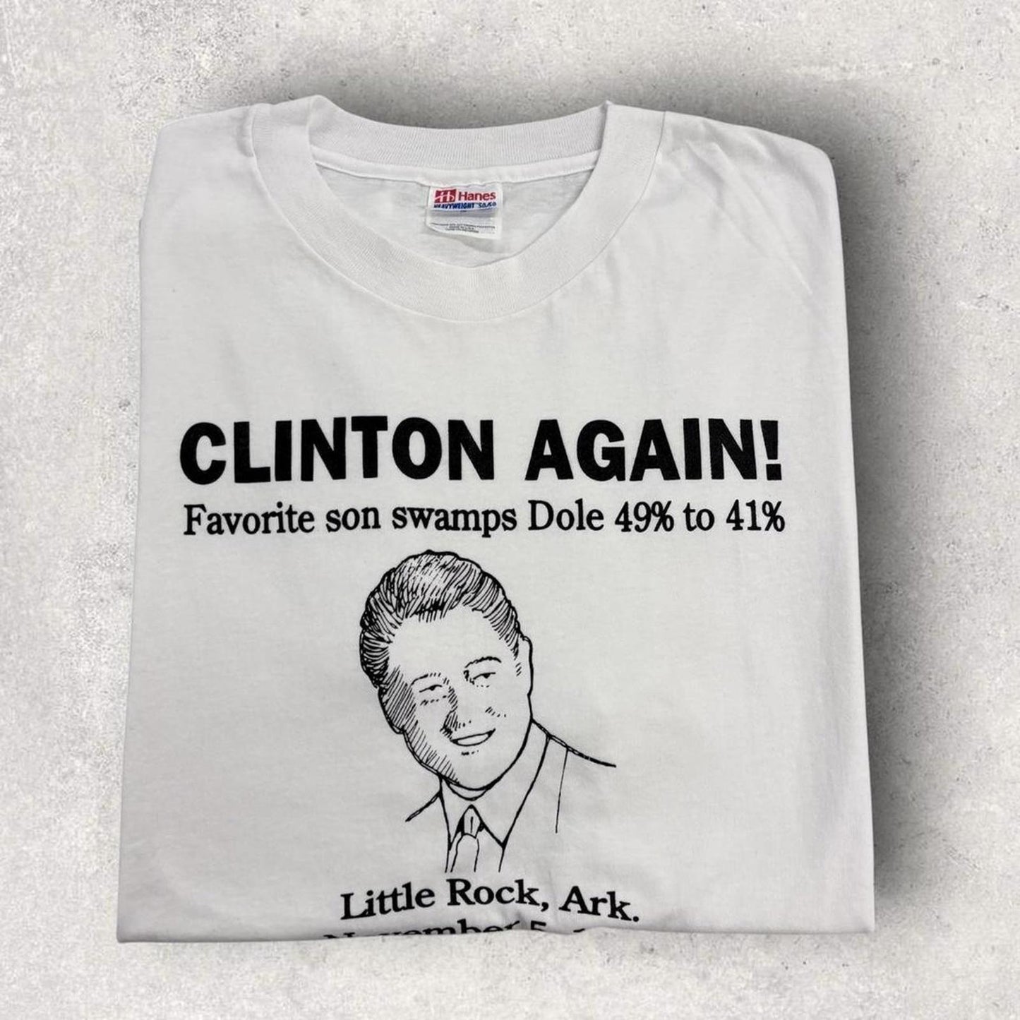Vintage 90s USA Bill Clinton 42nd President Democratic Party graphic t-shirt