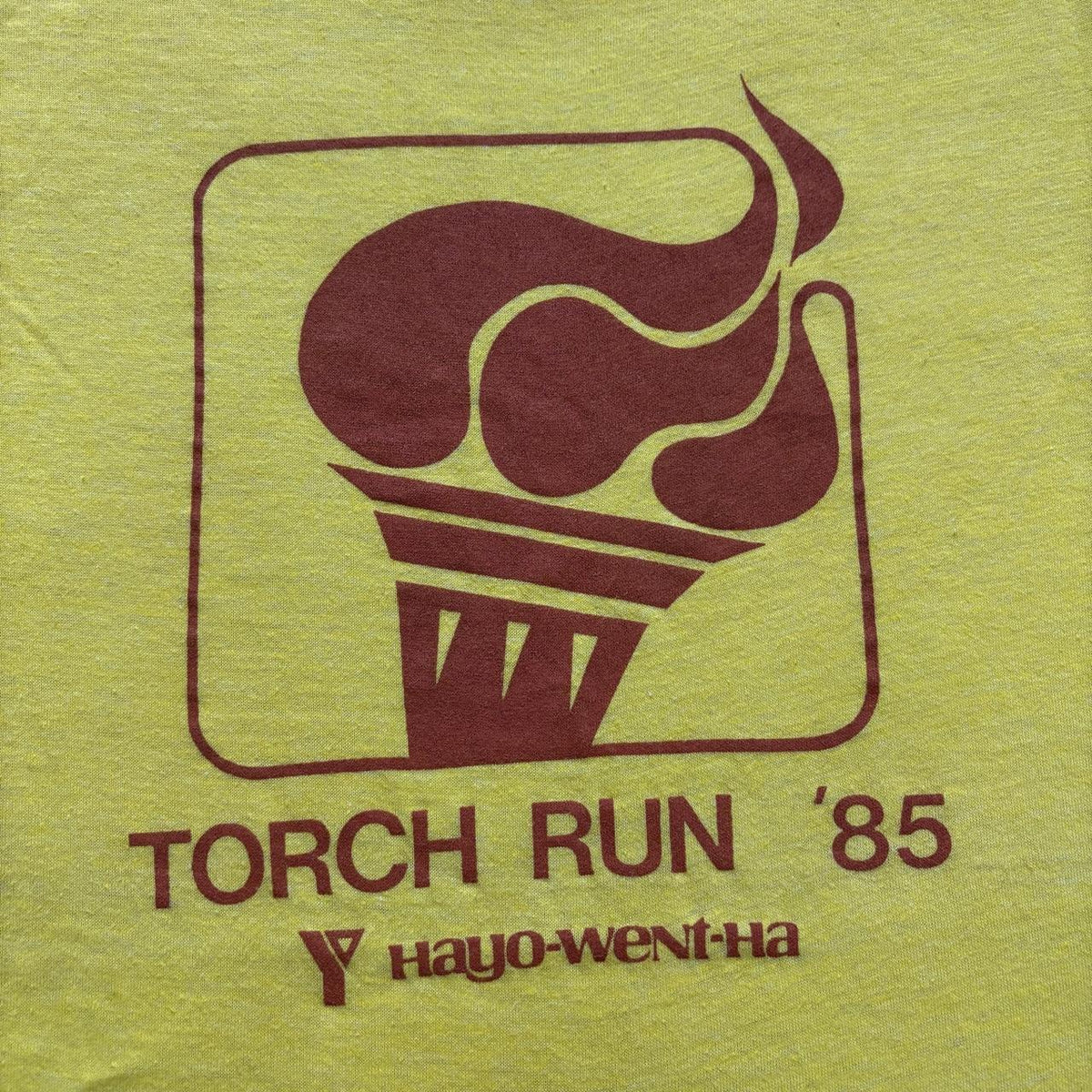 Vintage 80s USA Torch Run Michigan Road race running t-shirt