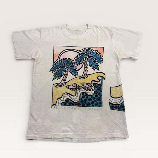 Vintage 90s USA Clearwater Beach Tampa Bay Florida souvenir t-shirt