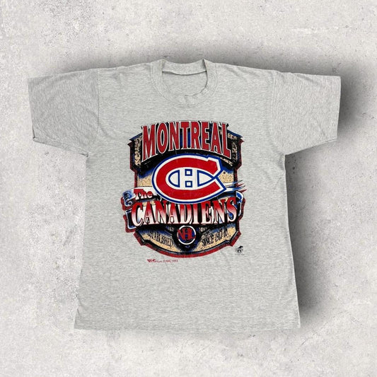 Vintage 90s Montreal Canadiens NHL ice hockey graphic t-shirt