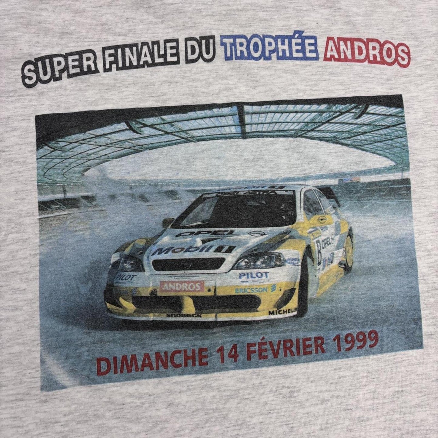 Vintage 90s Stade de France Andros Trophy National ice racing motorsport t-shirt