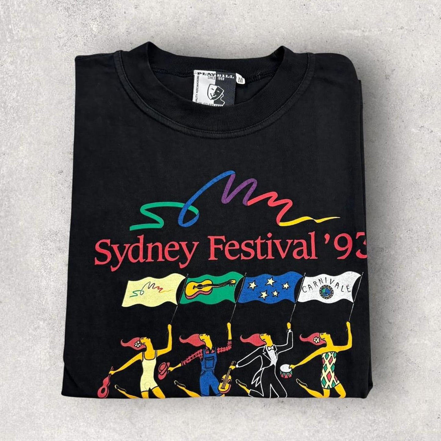 Vintage Sydney Festival 1993 Australia music and arts souvenir t-shirt