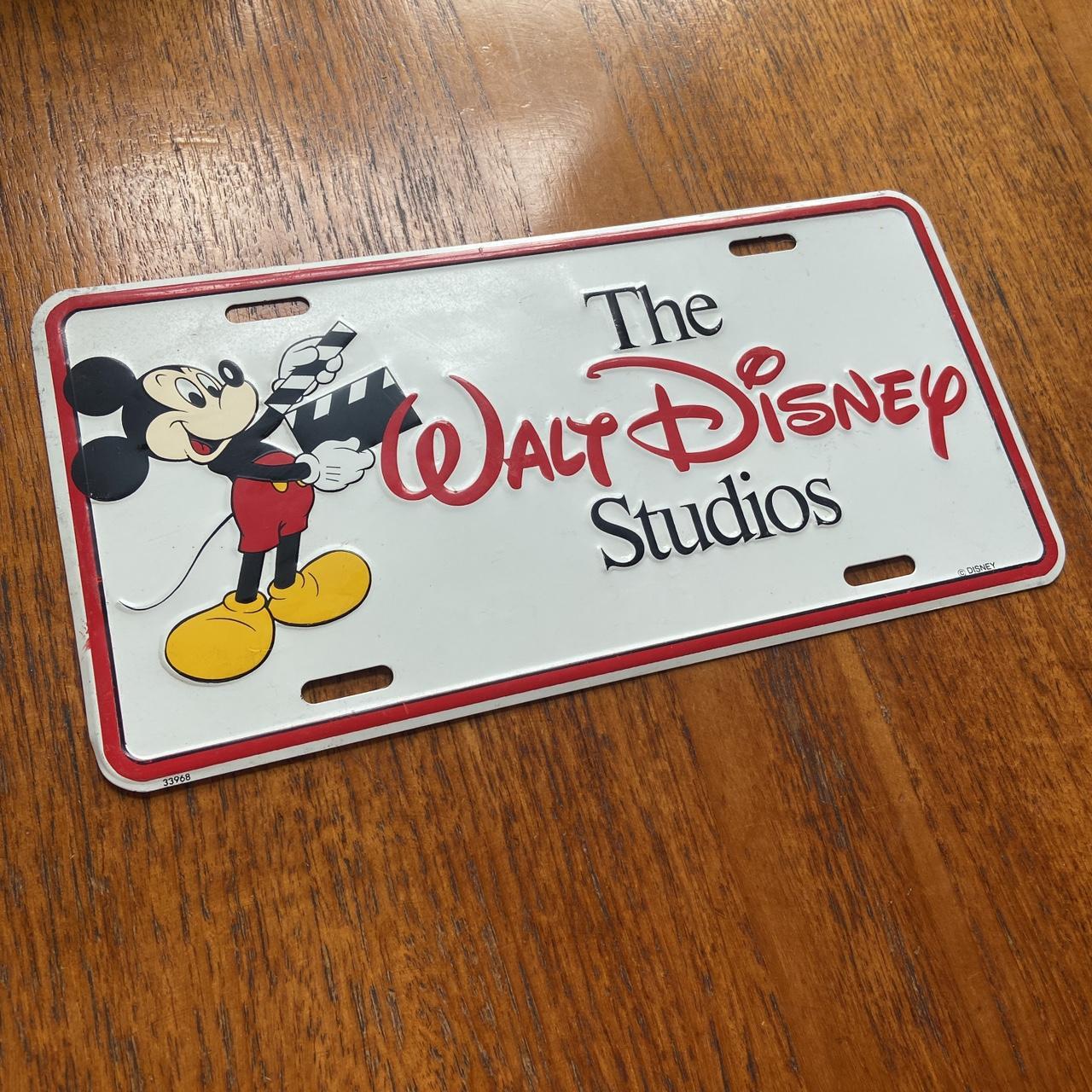 Vintage 90s USA Walt Disney Studios Mickey Mouse promotional American license plate