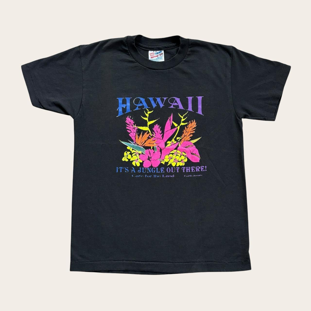 Vintage 90s USA Hawaii wildflowers nature souvenir t-shirt