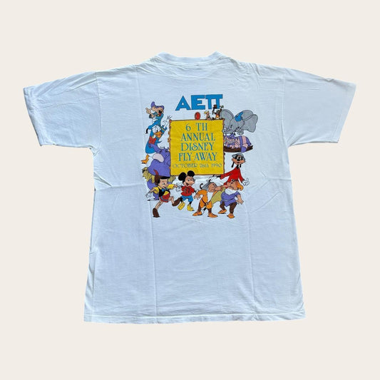Vintage 90s Disney fly away Association European travel agents souvenir t-shirt