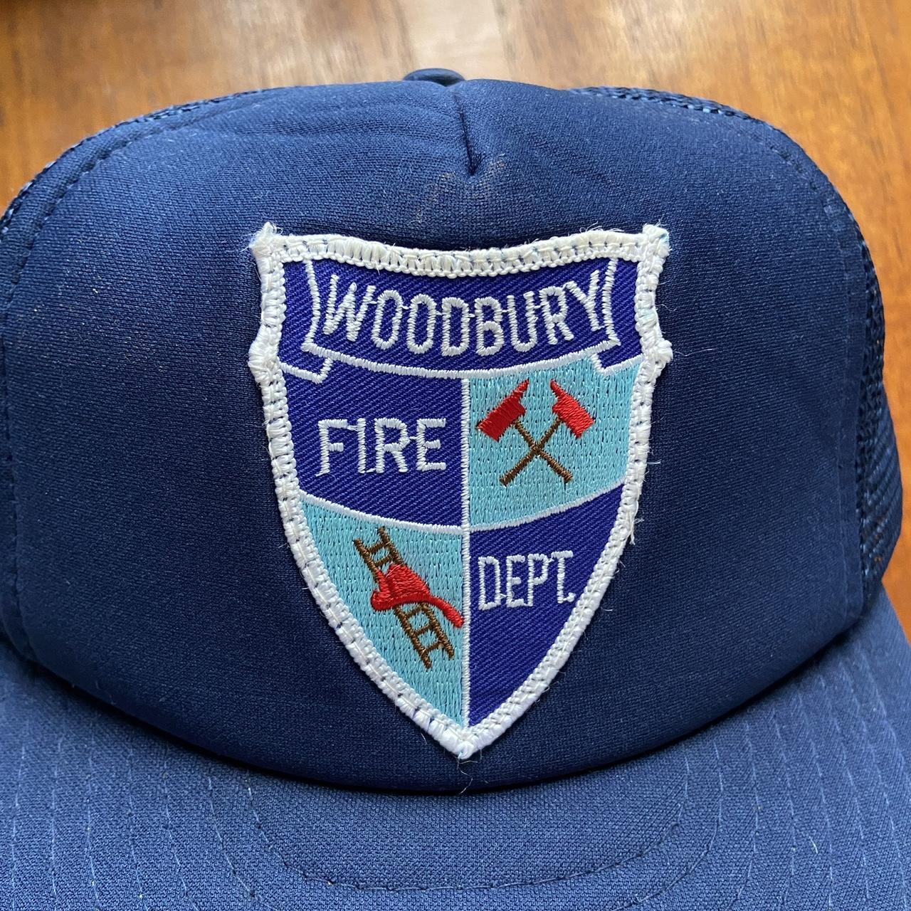 Vintage 90s USA Woodbury Fire Department Minnesota graphic trucker cap