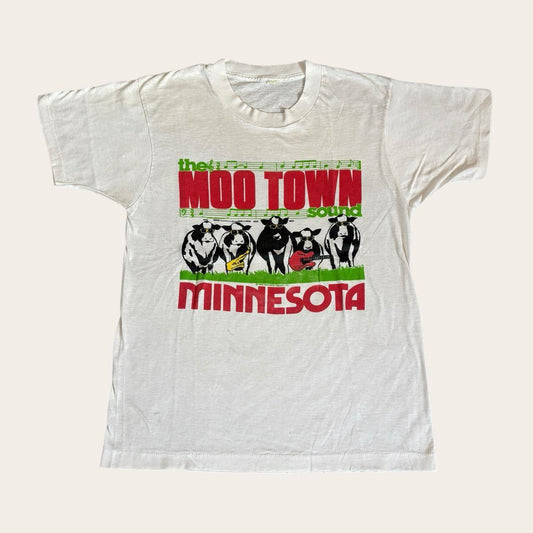 Vintage 80s USA Moo Town sound Minnesota cow t-shirt