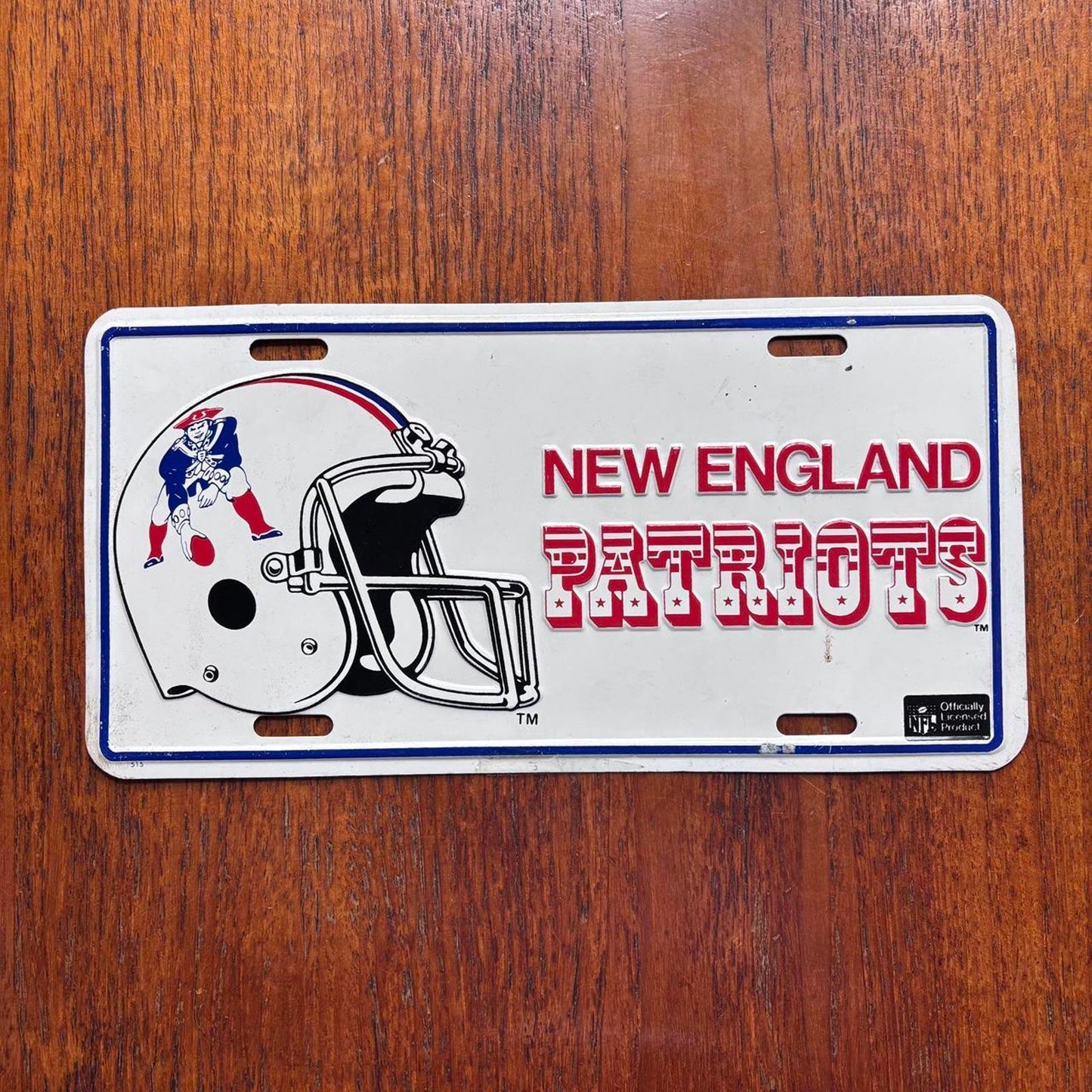 Vintage 90s USA New England Patriots NFL American license plate
