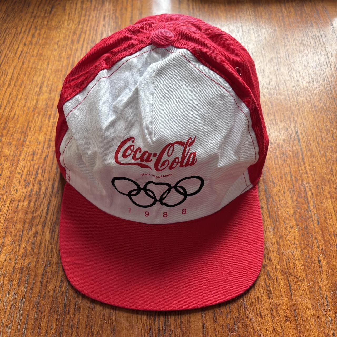Vintage 80s USA Coca Cola Seoul Olympics summer games athletics baseball cap