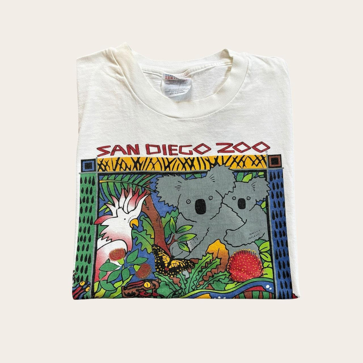 Vintage 90s USA San Diego Zoo Australian Koala nature wildlife t-shirt