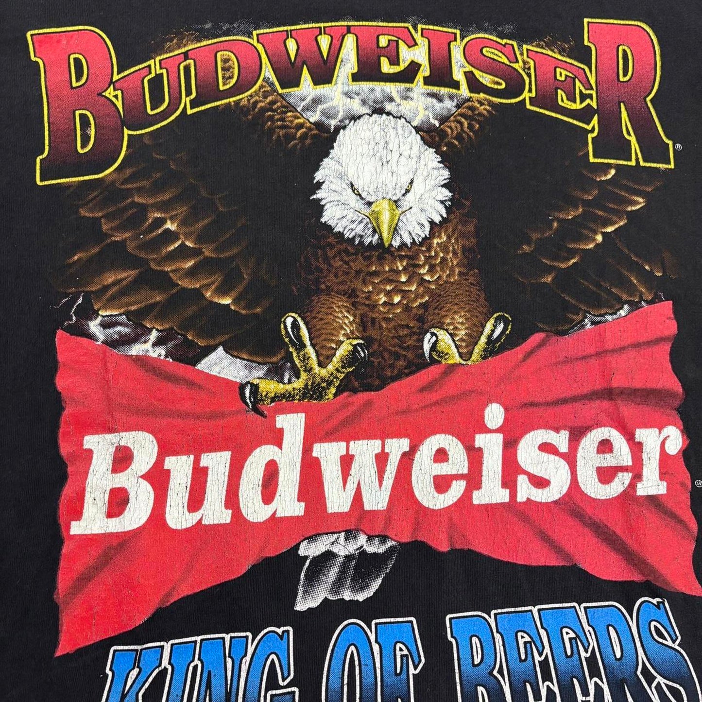 Vintage 90s USA Budweiser king of beers American Eagle graphic t-shirt