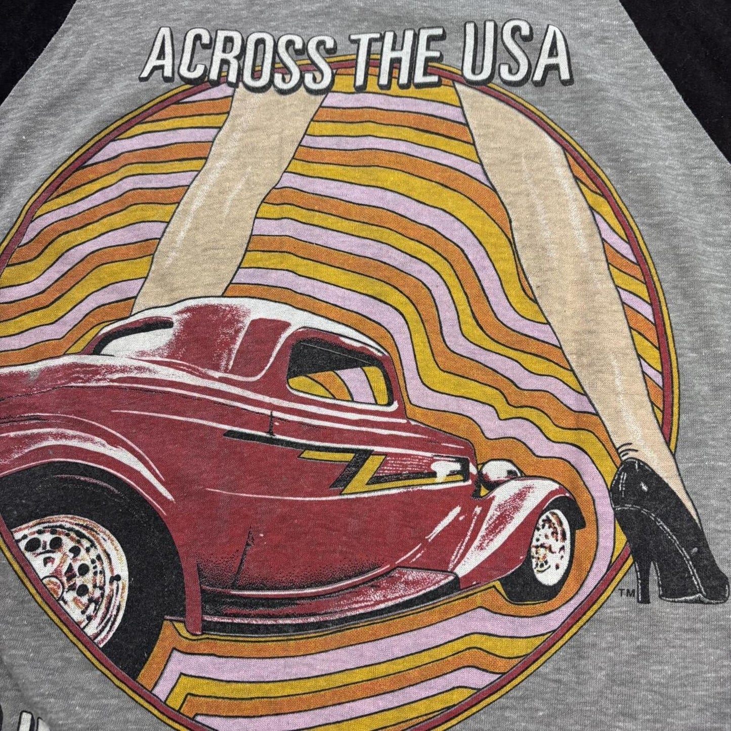 Vintage 80s ZZ Top eliminator USA Tour rock band jersey t-shirt