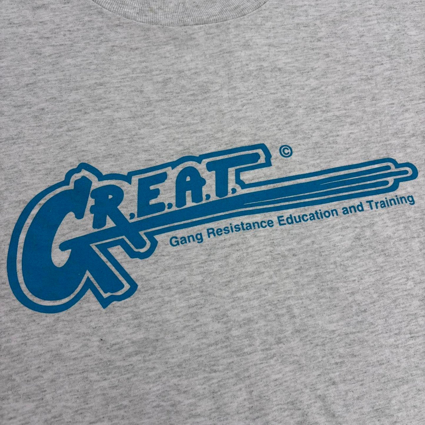 Vintage 90s USA gang resistance education and training graduate graphic t-shirt