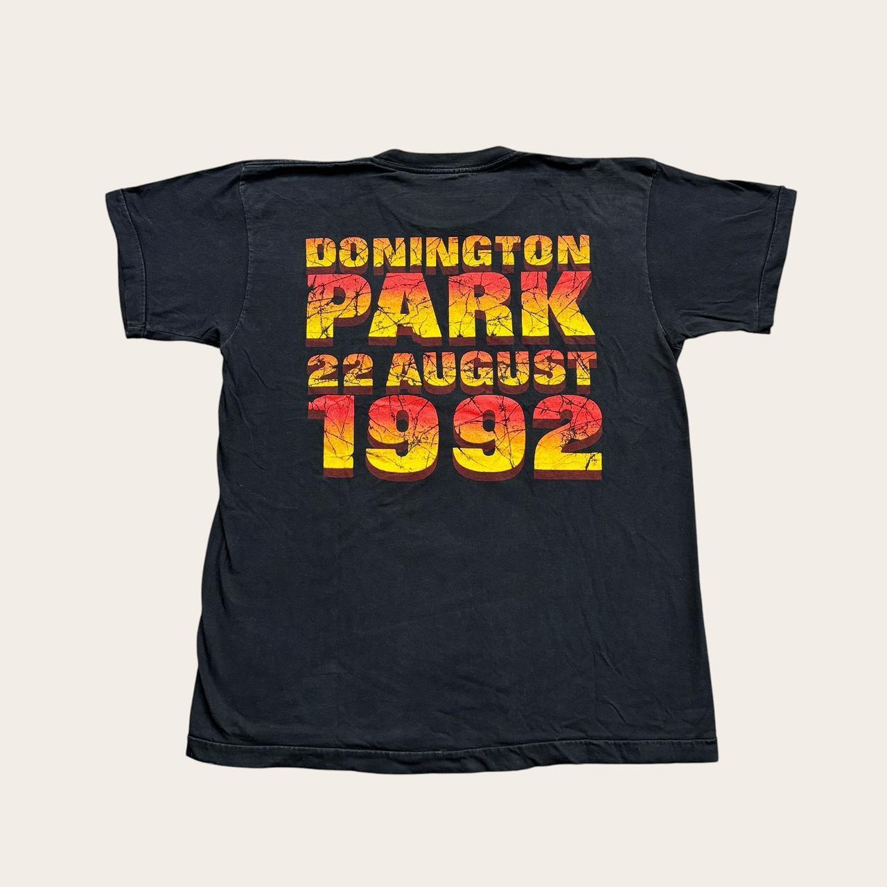 Vintage 90s Monsters of Rock music festival Donington Park metal band t-shirt