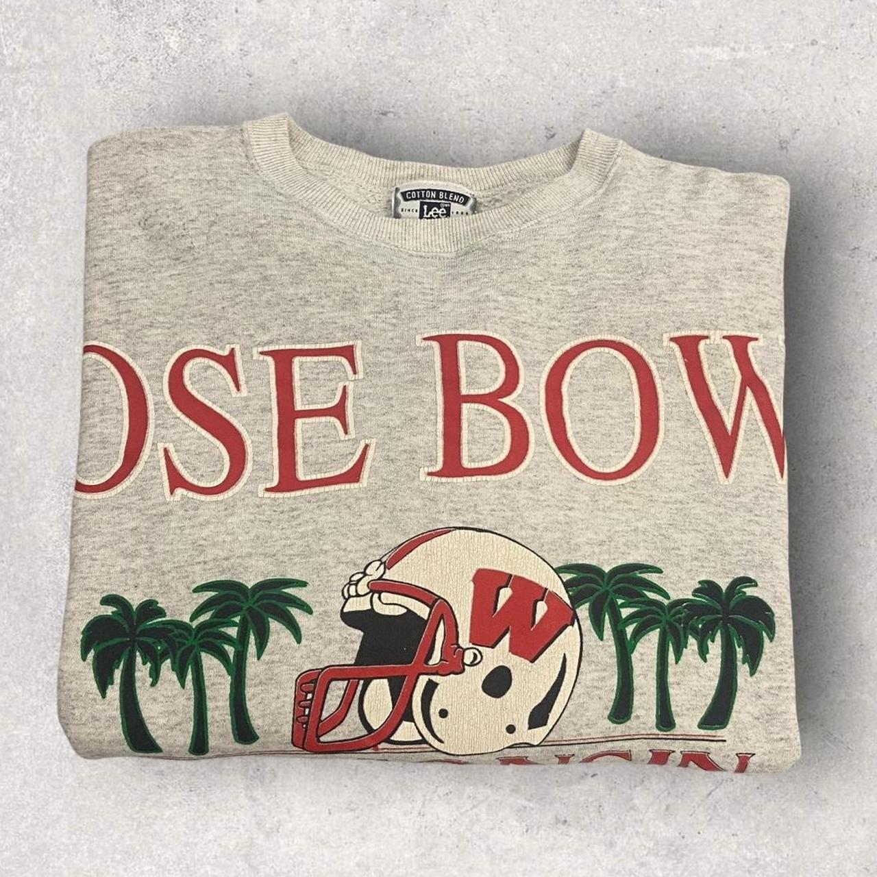 Vintage 90s USA Wisconsin Badgers varsity Rose Bowl California American Football sweatshirt