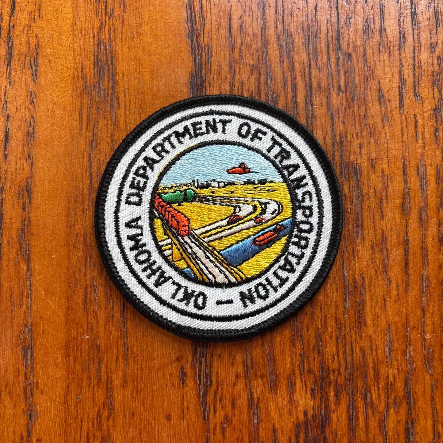 Vintage 90s USA Oklahoma department of transportation embroidered patch