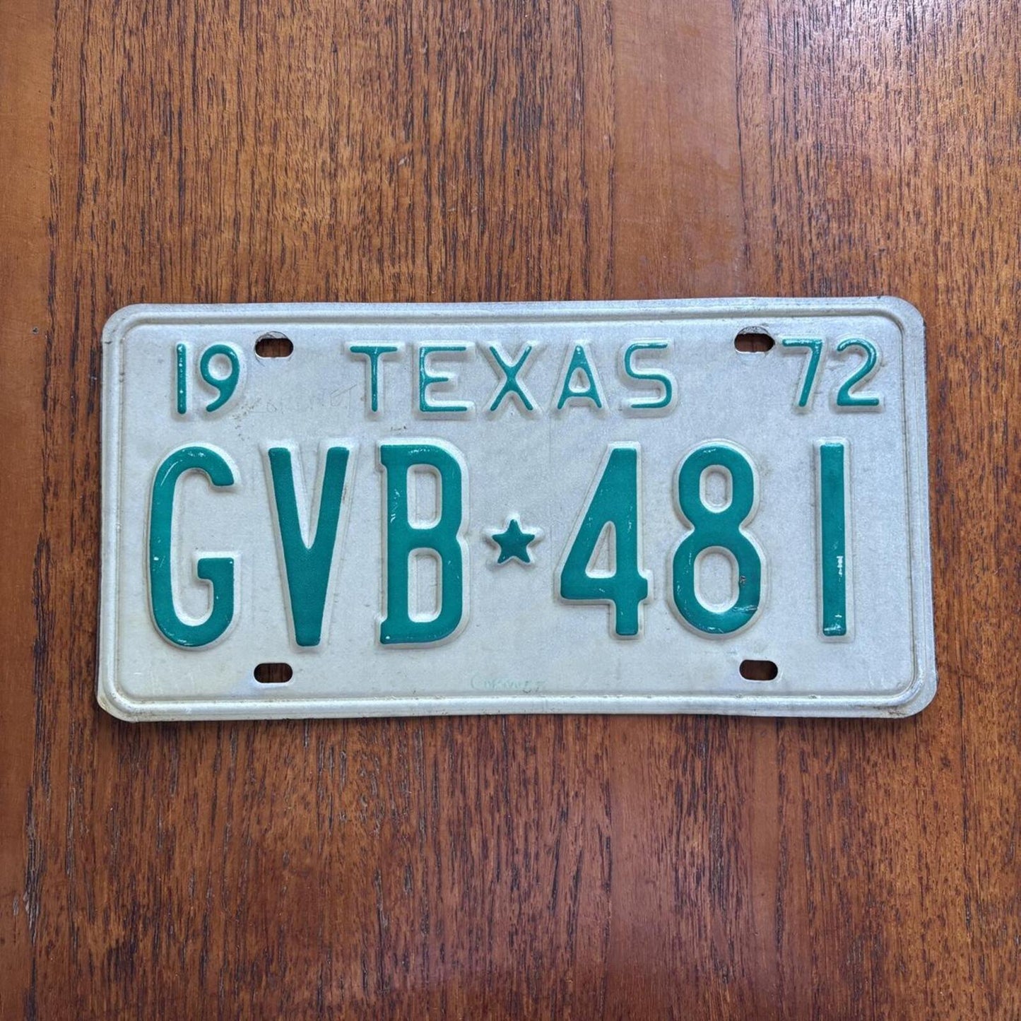 Vintage 70s USA Texas state car automobile American license plate