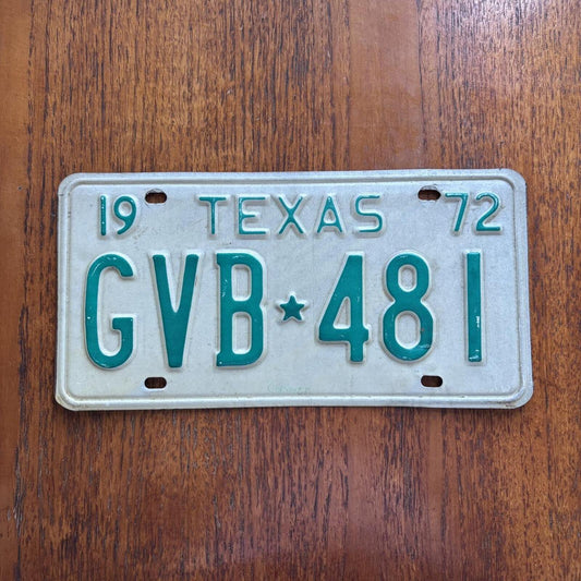 Vintage 70s USA Texas state car automobile American license plate