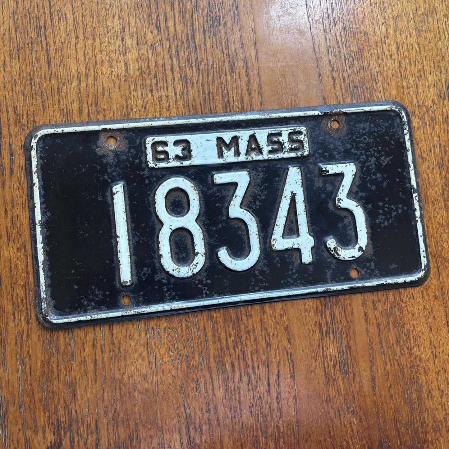 Vintage 60s USA Massachusetts state car automobile American license plate