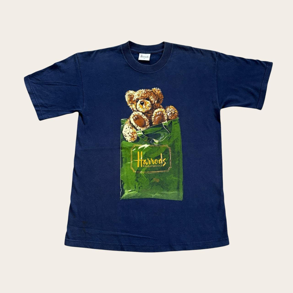 Vintage 90s Harrods Knightsbridge London department store teddy bear t-shirt