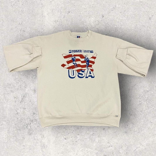 Vintage 90s USA Volvo Tennis collegiate series varsity university Us Open graphic sweatshirt