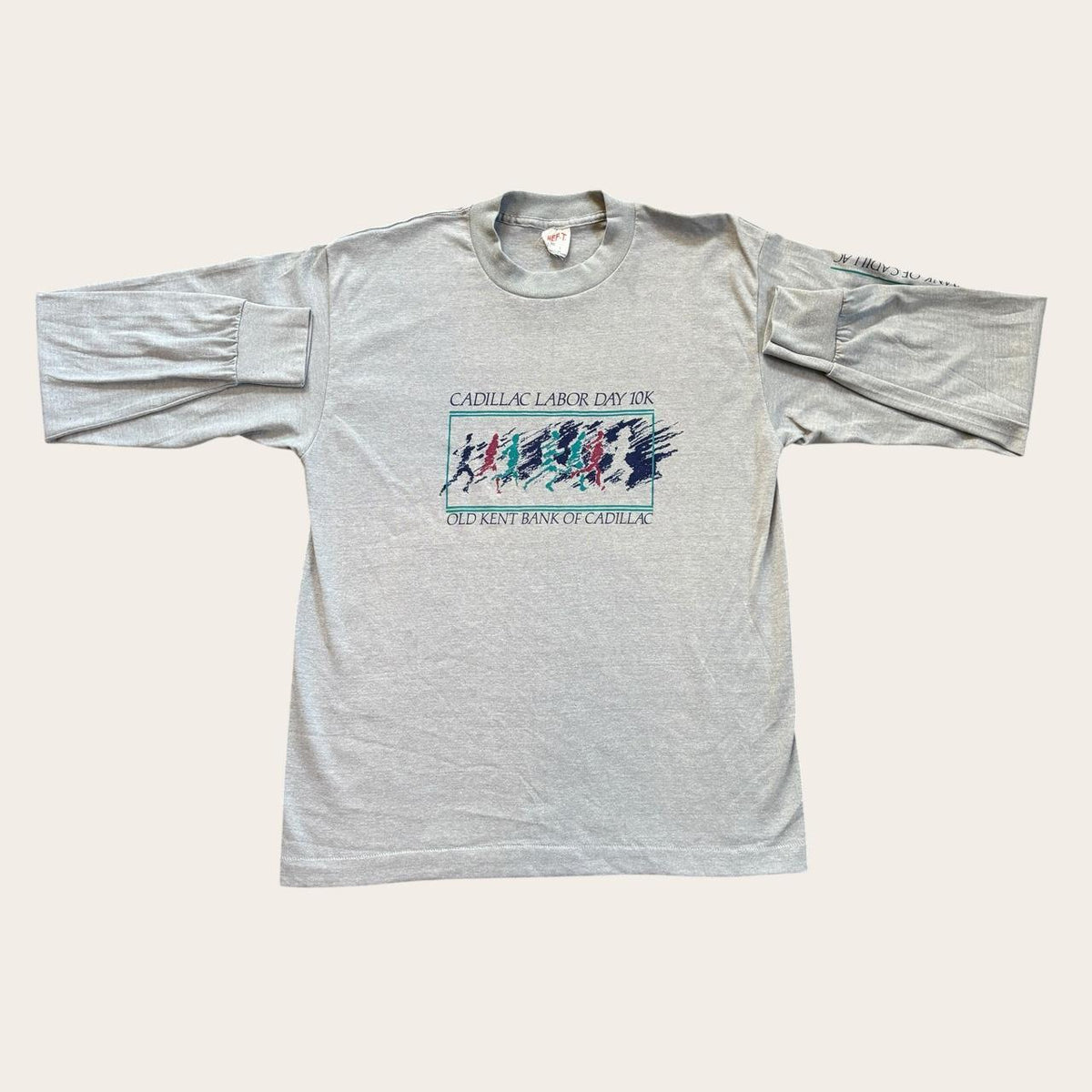 Vintage 90s USA Cadillac Michigan labor day 10K road race running t-shirt