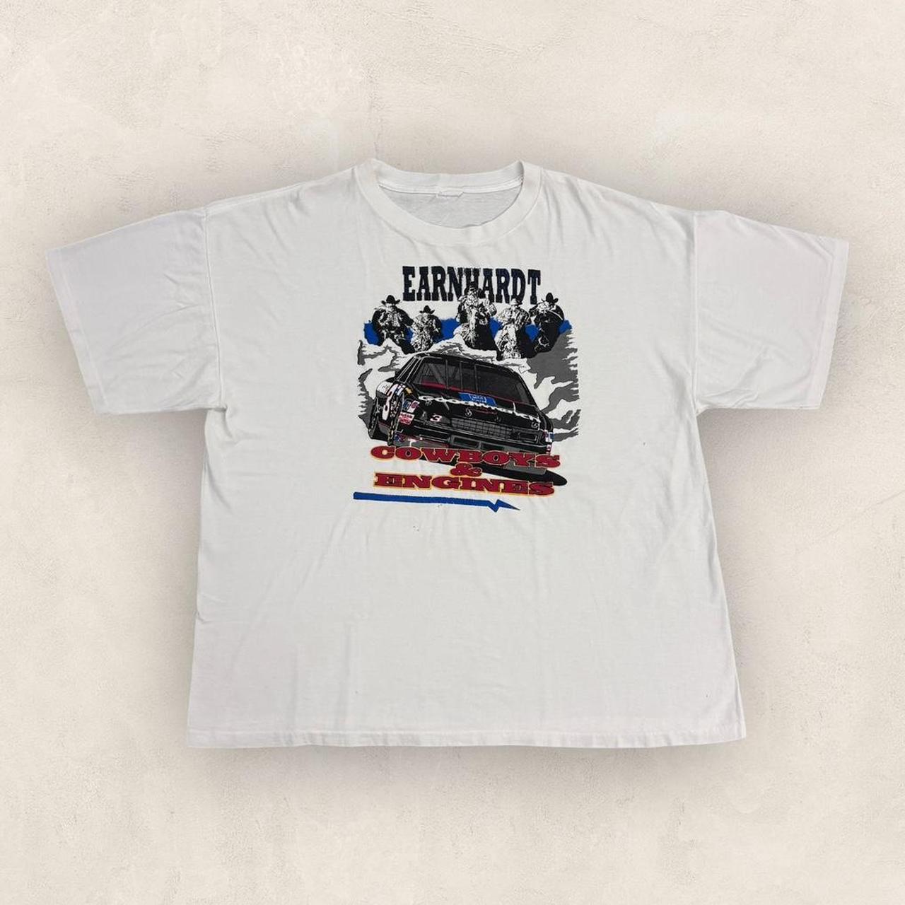 Vintage 90s USA Dale Earnhardt NASCAR cowboys and engines motorsport t-shirt