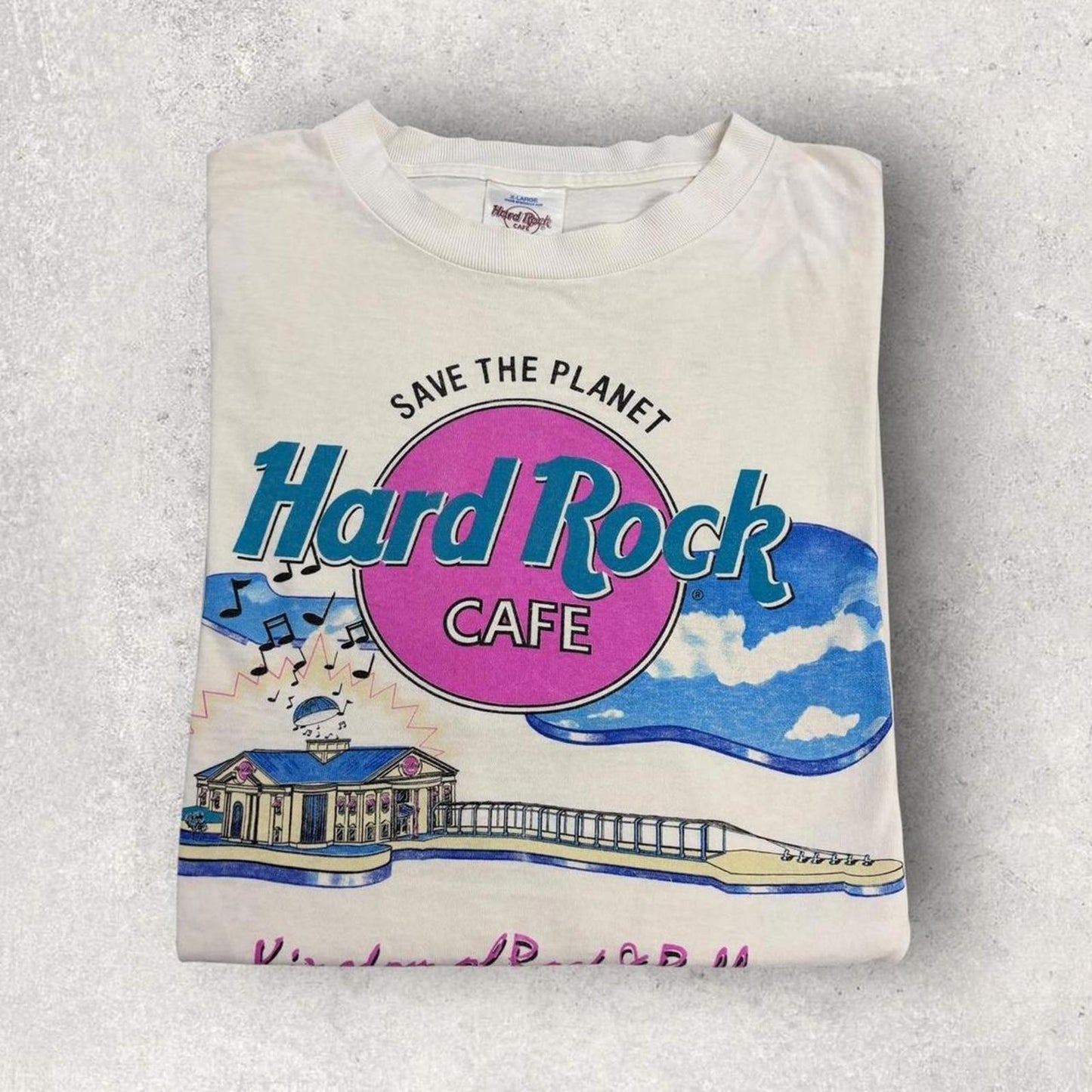 Vintage 90s USA Hard Rock Cafe Orlando kingdom of rock and roll graphic t-shirt
