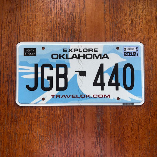 Vintage Y2K explore Oklahoma state promotional American license plate
