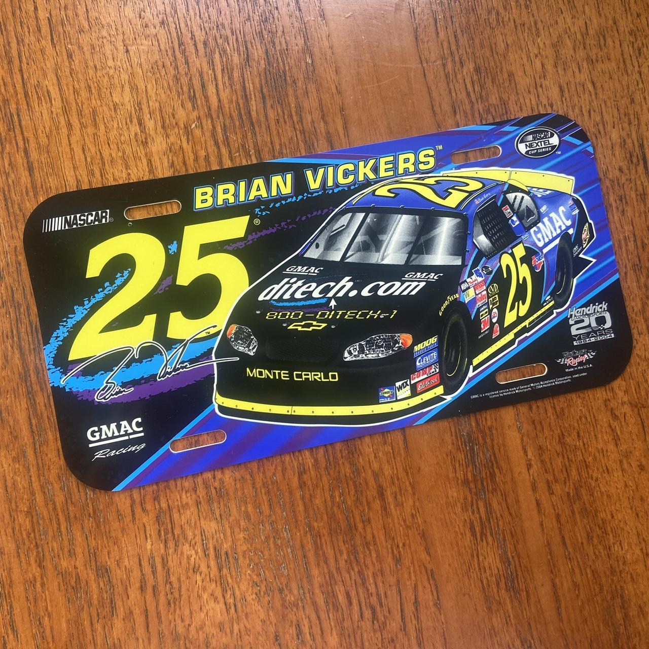 Vintage Y2K USA NASCAR Brian Vickers Chevrolet motorsport American license plate