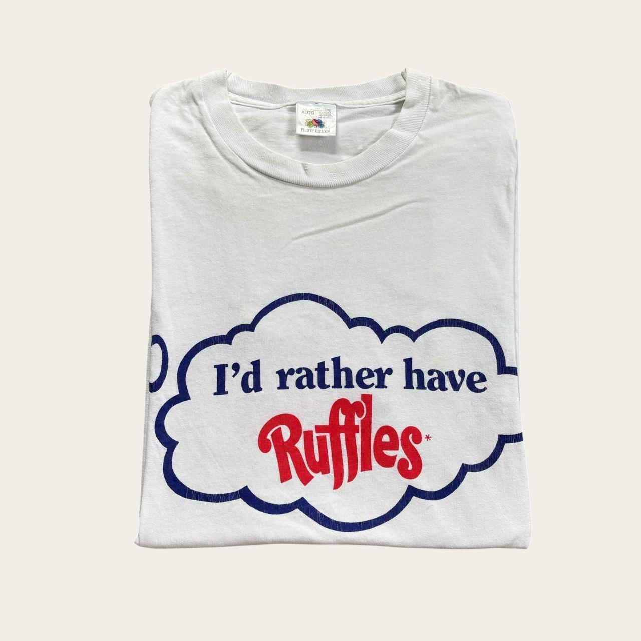 Vintage 90s USA Ruffles potato chips Frito Lay crisps promotional t-shirt