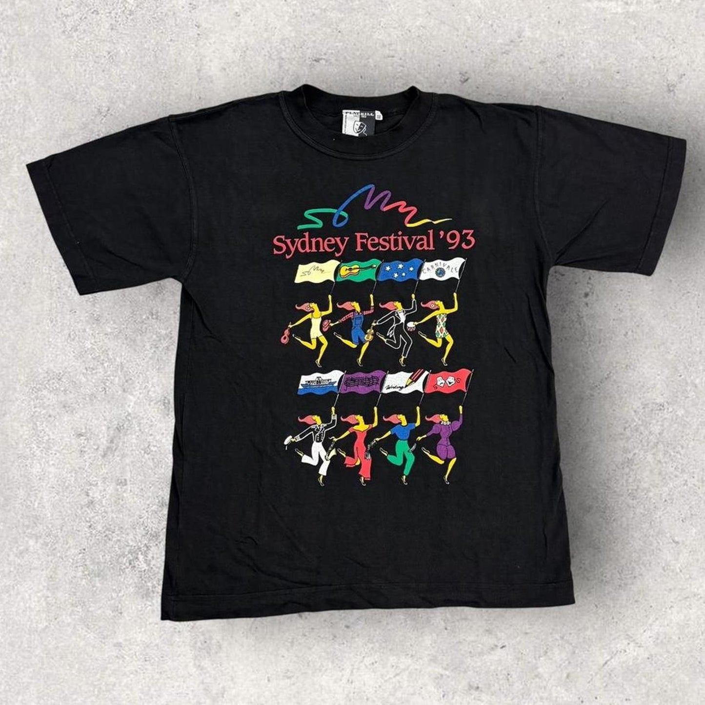 Vintage Sydney Festival 1993 Australia music and arts souvenir t-shirt