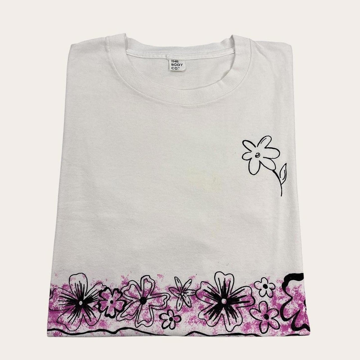 Vintage 90s USA The Body Company floral print nature graphic t-shirt