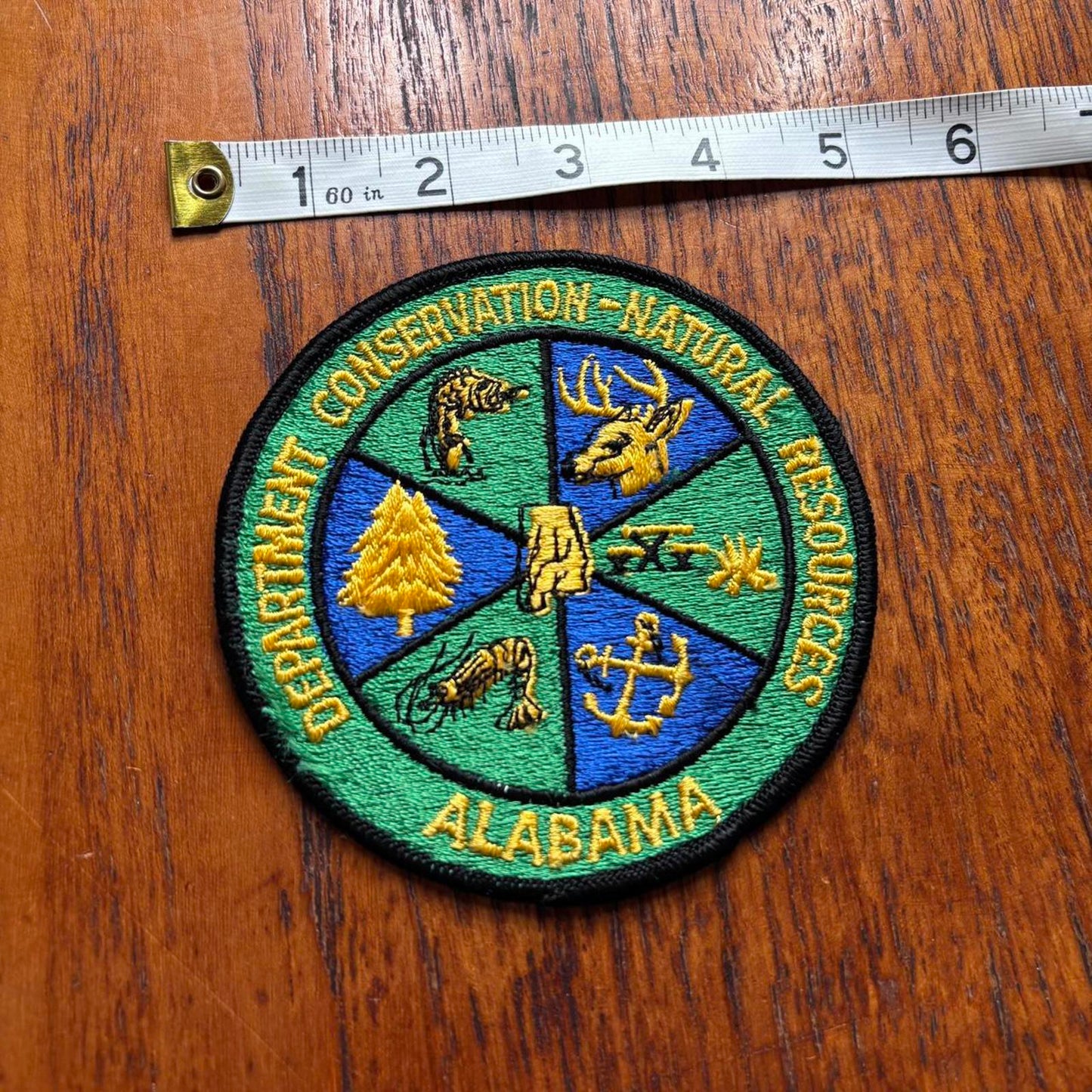 Vintage 90s USA Alabama department of conservation nature embroidered patch
