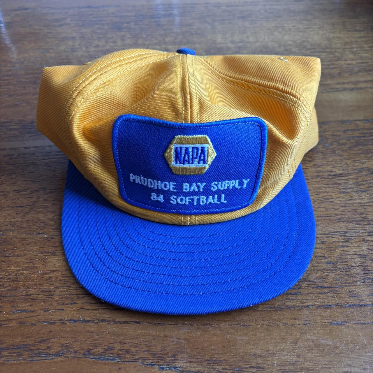Vintage 80s USA Napa tools Prudhoe Bay Alaska softball team graphic cap