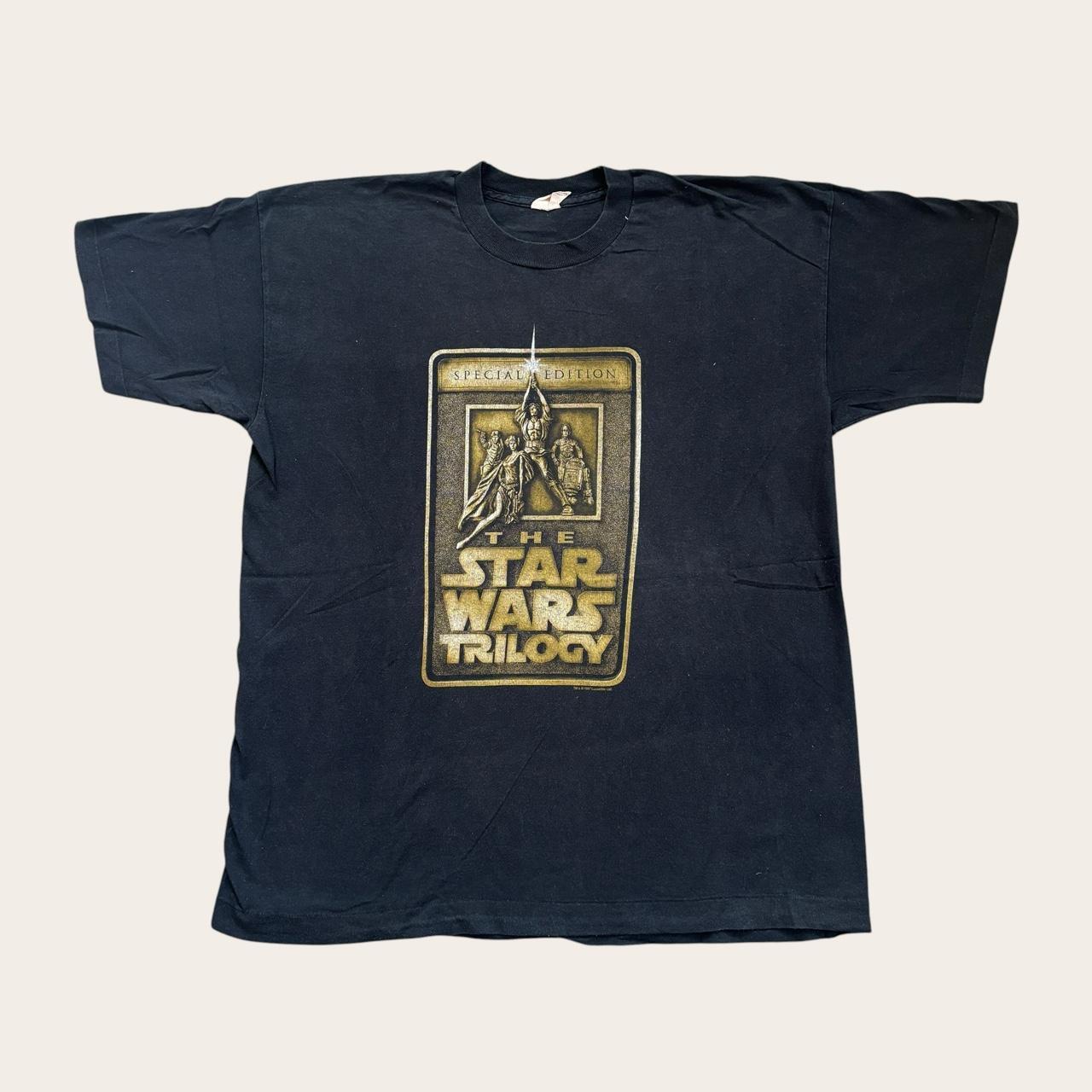 Vintage 90s USA The Star Wars Trilogy sci-fi movie t-shirt