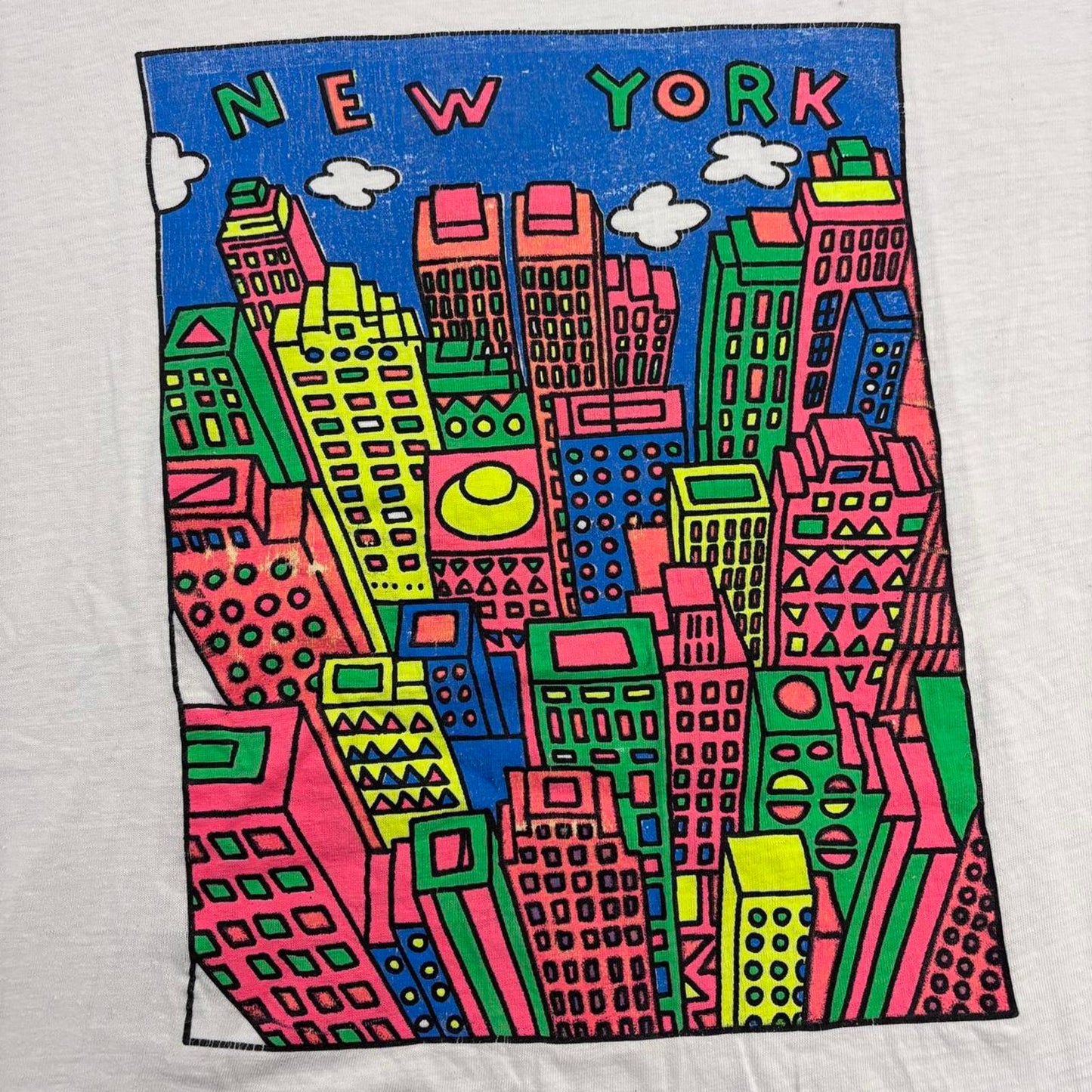 Vintage 90s USA New York skyscrapers souvenir t-shirt
