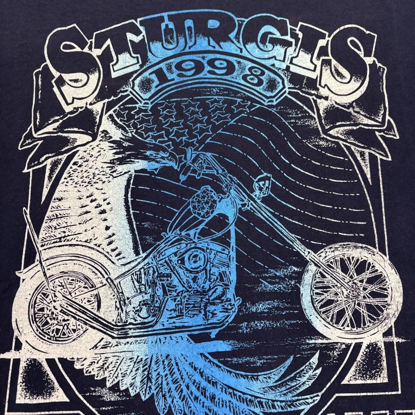 Vintage 90s USA Sturgis motorcycles Black Hills Rally South Dakota t-shirt