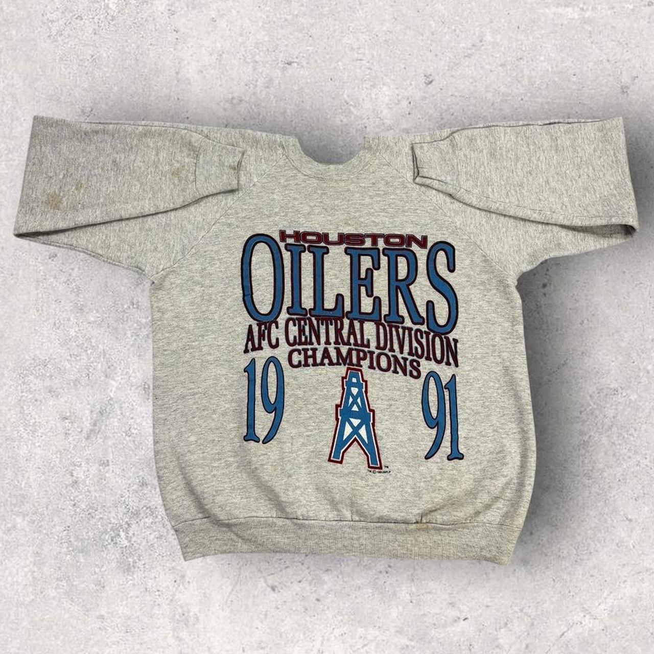 Vintage 90s USA Houston Oilers NFL American Football AFC champions graphic sweatshirt